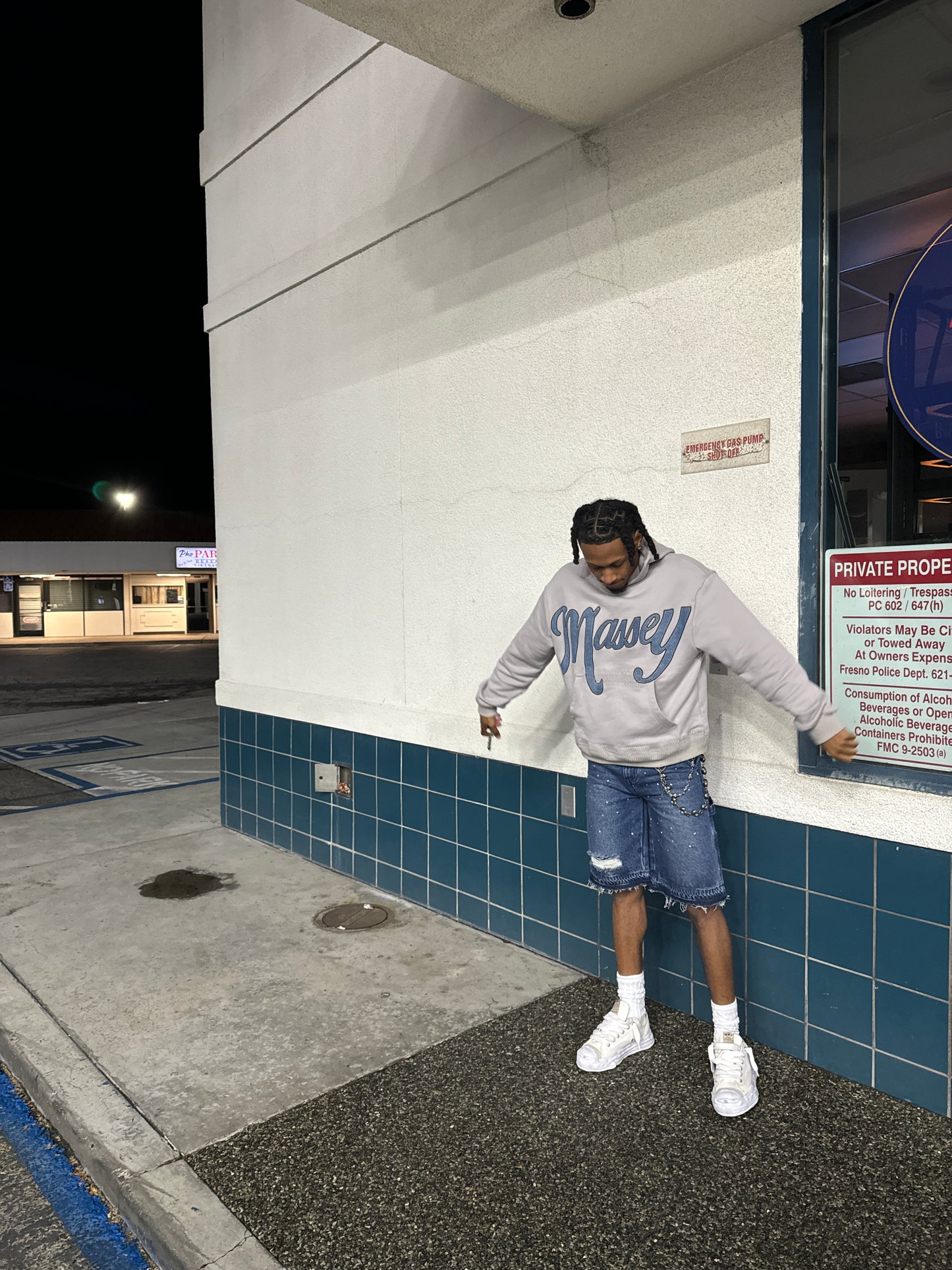 “Massey” Denim Hoodie