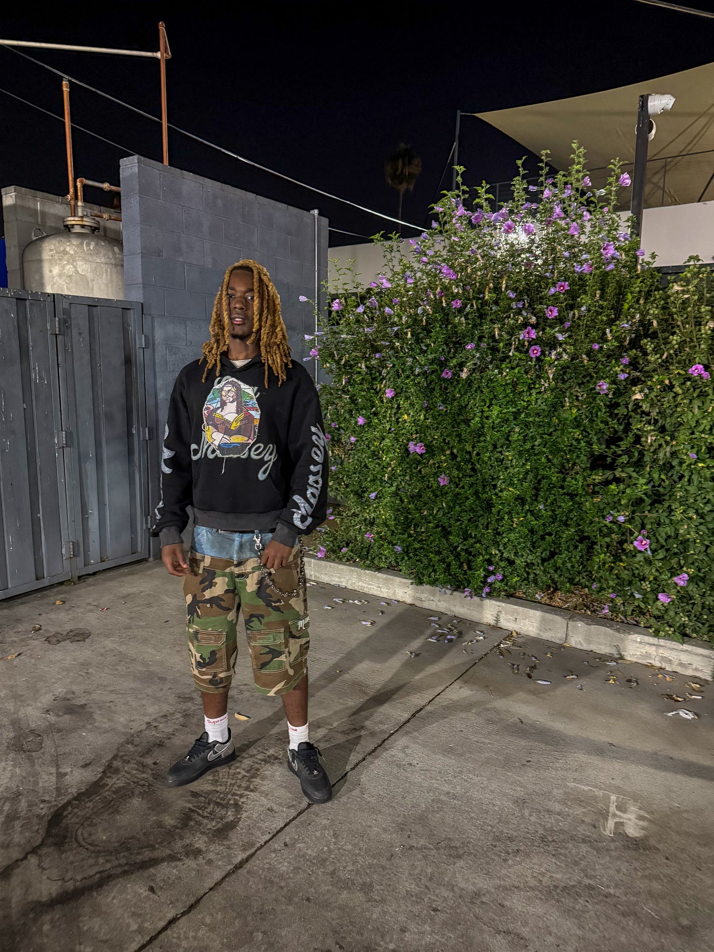 Denim on Camo Shorts