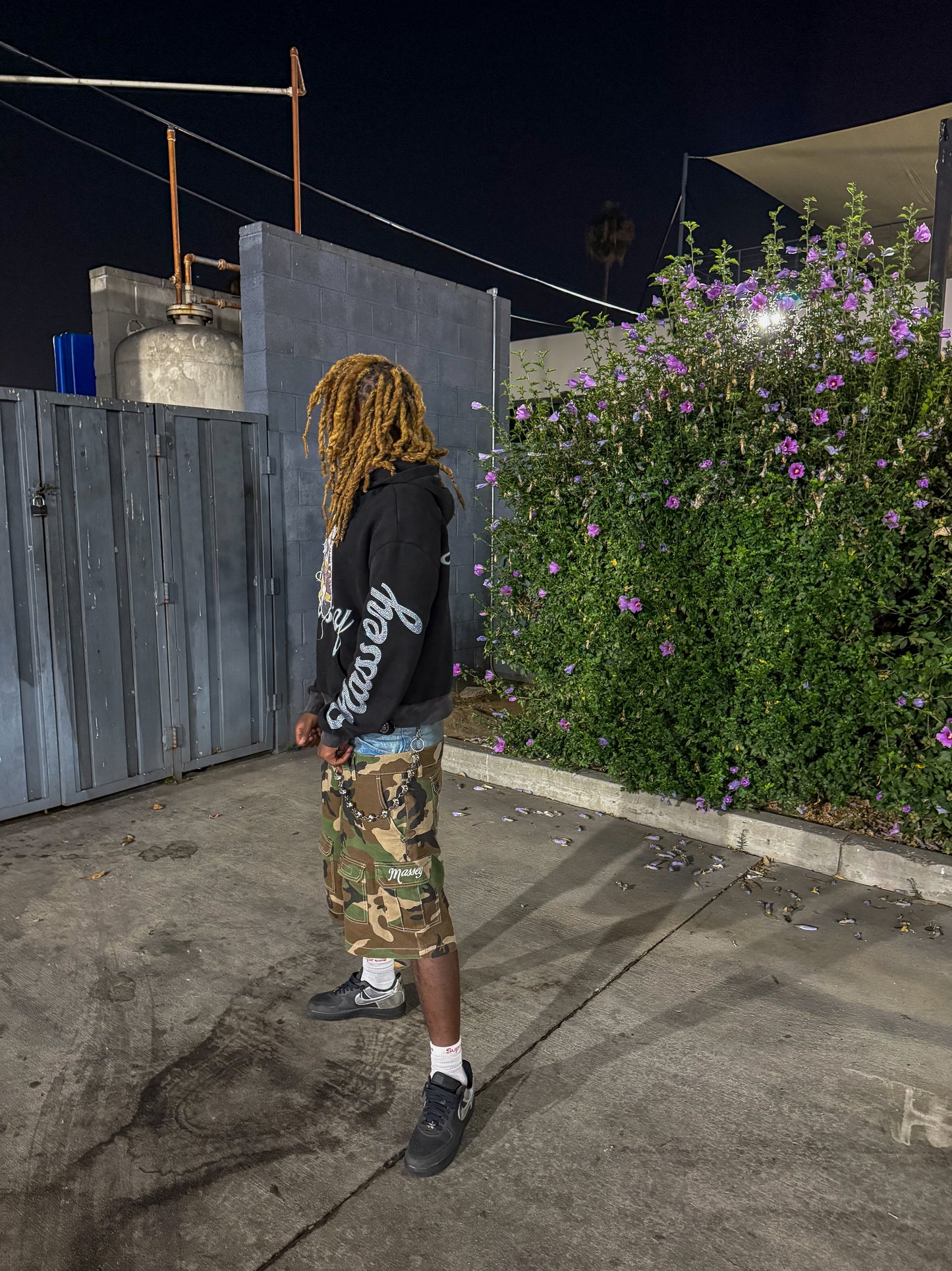 Denim on Camo Shorts